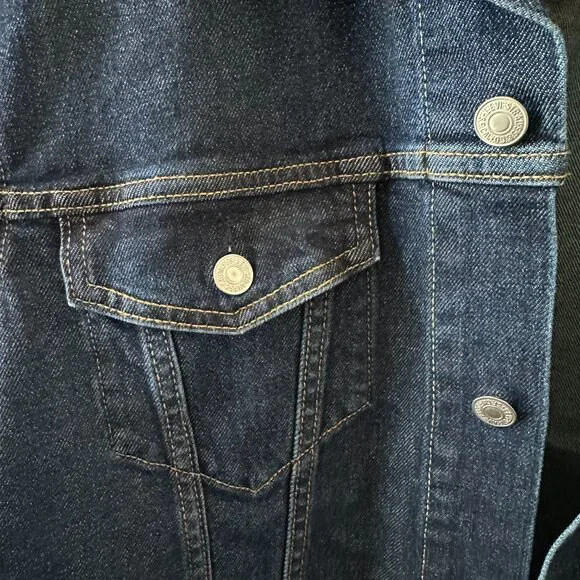 Levis Dark Wash Large Blue Denim Jacket  NWT - Picture 6 of 16